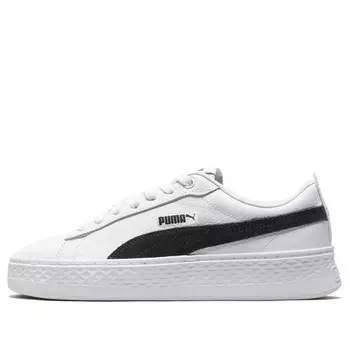 Кроссовки smash platform l 'white black' Puma, черный
