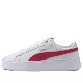 Кроссовки smash platform leather 'white bright rose' Puma, белый