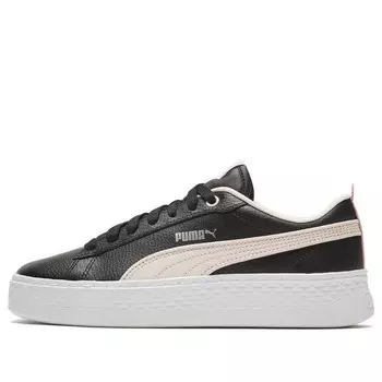 Кроссовки smash platform piping black Puma, черный