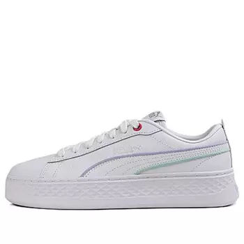 Кроссовки smash platform 'piping - white lilac' Puma, белый