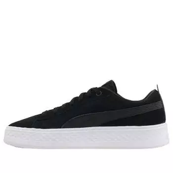 Кроссовки smash platform suede casual board shoes black/white Puma, черный