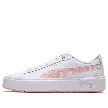 Кроссовки smash platform v2 untamed su shoes for white/pink Puma, белый