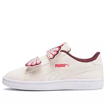 Кроссовки smash v2 butterfly casual shoes beige/yellow Puma, бежевый