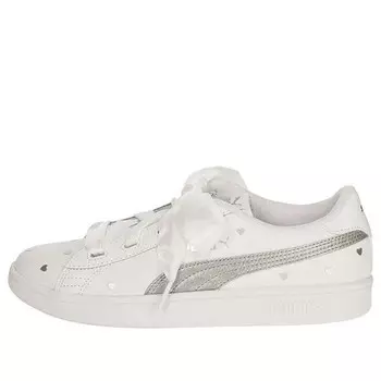 Кроссовки smash v2 ribbon retro low tops casual skateboarding shoes white Puma, белый