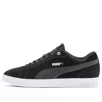 Кроссовки smash v2 sd black/white low casual board shoes Puma, черный