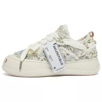 Кроссовки SMILEREPUBLIC Skateboarding Shoes Women's Low-top Beige/Green, зеленый