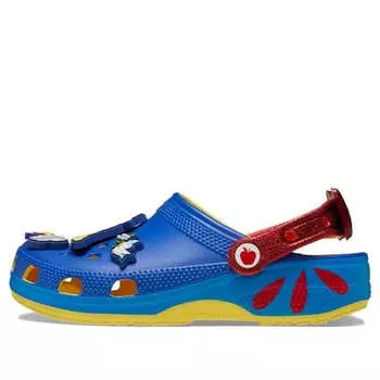 Кроссовки snow white classic clogs 'blue yellow red' Crocs, синий