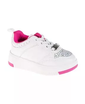 Кроссовки со стразами для маленьких девочек Bebe, белый