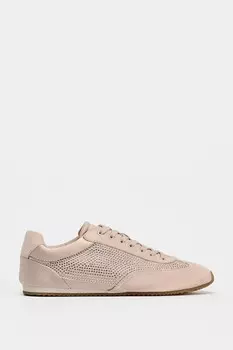 Кроссовки со стразами ZARA, розовый