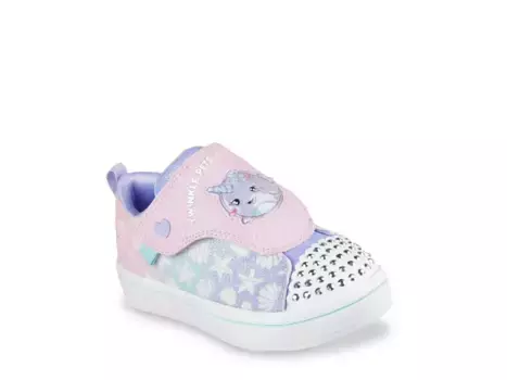 Кроссовки со светящейся надписью «Twinkle Toes» от Skechers Twi-Lites Twinkle Pets — детские, фиолетовые