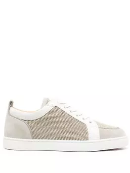 Кроссовки со вставками Christian Louboutin, нейтральный цвет