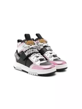 Кроссовки со вставками Moschino Kids, черный