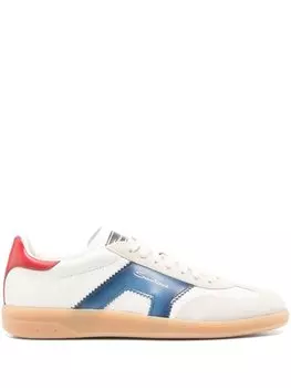 Кроссовки со вставками Santoni, бежевый