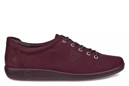 Кроссовки Soft 2.0 с завязками Ecco, бордовый