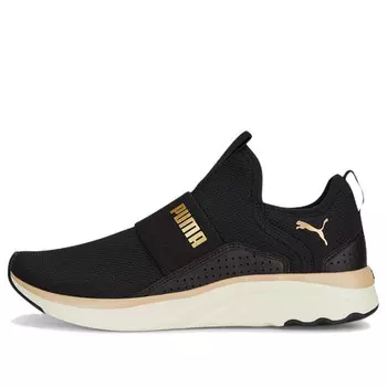 Кроссовки softride sophia slip on 'black gold' Puma, черный