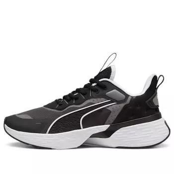 Кроссовки softride sway 'black cool dark grey' Puma, черный