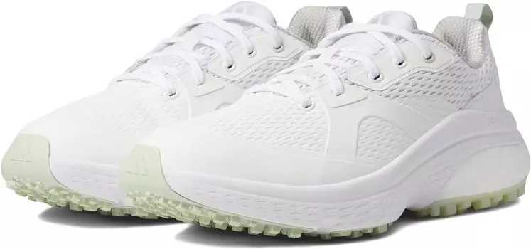 Кроссовки Solarmotion Spikeless Golf Shoe adidas, цвет Footwear White/Silver Metallic/Linen Green