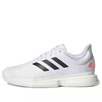 Кроссовки solecourt primeblue 'white black' Adidas, белый