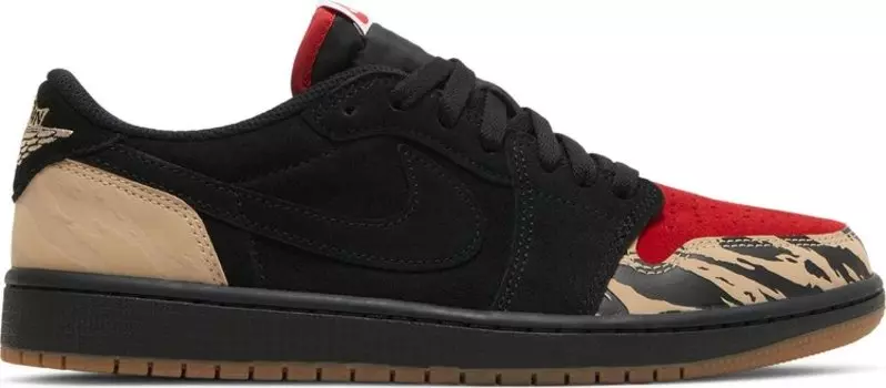 Кроссовки SoleFly x Air Jordan 1 Low Retro OG SP Everglades, черный
