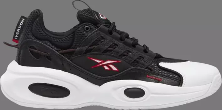 Кроссовки solution mid 'black white' Reebok, черный