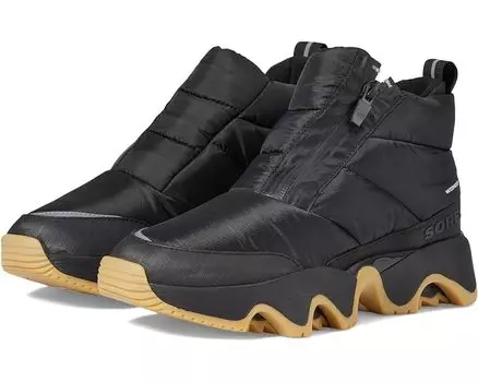 Кроссовки SOREL Kinetic Impact Puffy Zip Waterproof, цвет Black/Sea Salt
