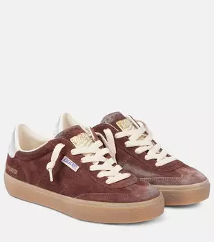 Кроссовки Soul Star из замши Golden Goose, Burgundy/Silver