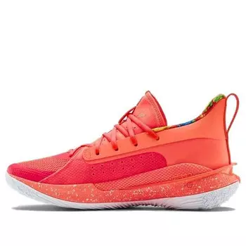 Кроссовки sour patch kids x curry 7 'peach plasma' Under Armour, красный