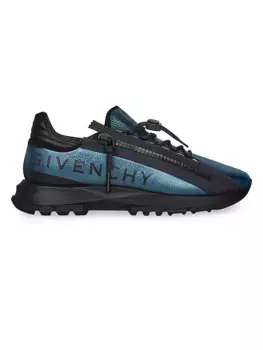 Кроссовки Spectre Runner из ламинированной кожи на молнии Givenchy, синий
