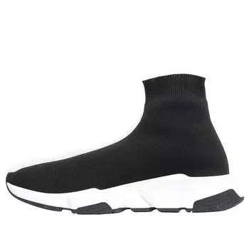Кроссовки speed 1.0 recycled knit graffiti sneakers 'black' Balenciaga, черный