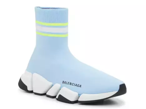 Кроссовки Speed 2.0 High-Top Sneaker Balenciaga, светло-синий/мультиколор