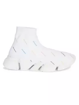 Кроссовки Speed 2.0 с логотипом Balenciaga, цвет White Multi