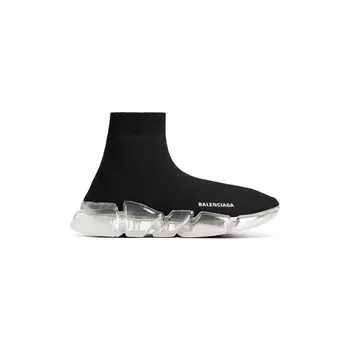 Кроссовки Speed 2.0 с полностью прозрачной подошвой из переработанного трикотажа BALENCIAGA, черный
