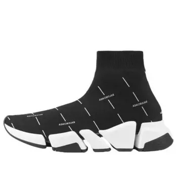 Кроссовки speed 2.0 sneakers black/white Balenciaga, черный