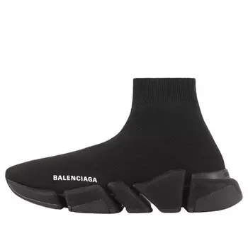 Кроссовки speed 2 trainer knit 'black' Balenciaga, черный