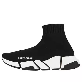 Кроссовки speed 2 trainer knit 'black white' Balenciaga, черный