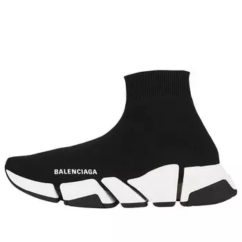 Кроссовки speed 2 trainer knit 'black white' Balenciaga, белый