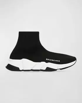 Кроссовки Speed из переработанной вязки Balenciaga, цвет 1000 Black