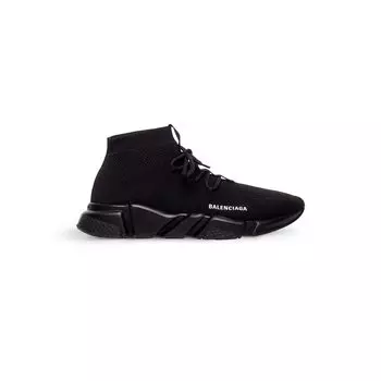 Кроссовки Speed Lace-Up из переработанного трикотажа BALENCIAGA, черный