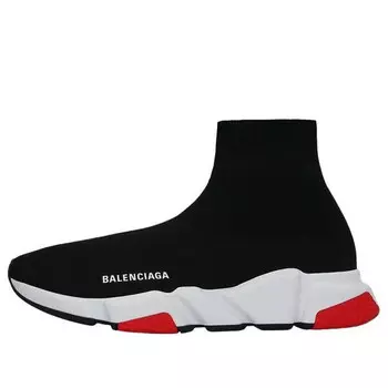 Кроссовки speed sneaker 'black red' Balenciaga, черный