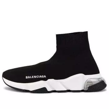 Кроссовки speed sneaker 'clear sole - black' Balenciaga, черный