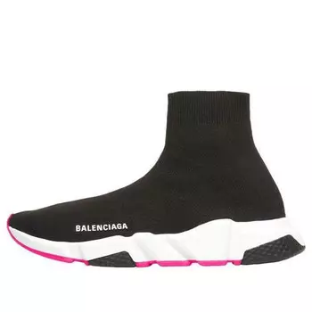 Кроссовки speed trainer 'black pink sole' Balenciaga, черный