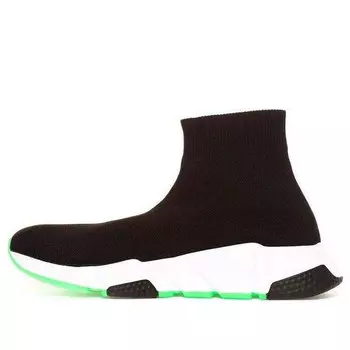 Кроссовки speed trainer 'black white green' Balenciaga, черный