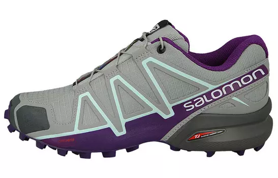Кроссовки Speedcross 4 женские с низким верхом серо-фиолетовые Salomon