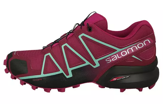 Кроссовки Speedcross 4 женские с низким верхом бордового цвета Salomon