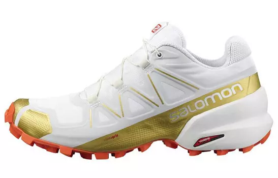 Кроссовки Speedcross 5 для походов женские с низким верхом, белые/золотые Salomon