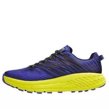 Кроссовки speedgoat 4 'blue yellow' Hoka One One, синий