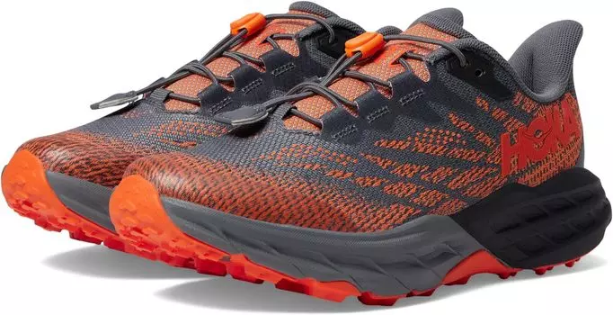 Кроссовки Speedgoat 5 Hoka, цвет Castlerock/Vibrant Orange