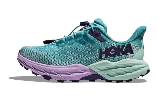 Кроссовки Speedgoat 5 Kids для бега для детей Hoka One One, цвет Lake Green