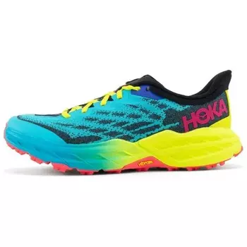 Кроссовки Speedgoat 5 мужские с низким верхом, синие/зеленые/красные/черные Hoka One One