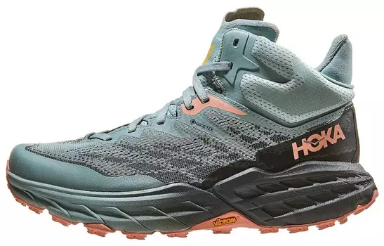 Кроссовки Speedgoat 5 унисекс с высоким верхом зеленые Hoka One One